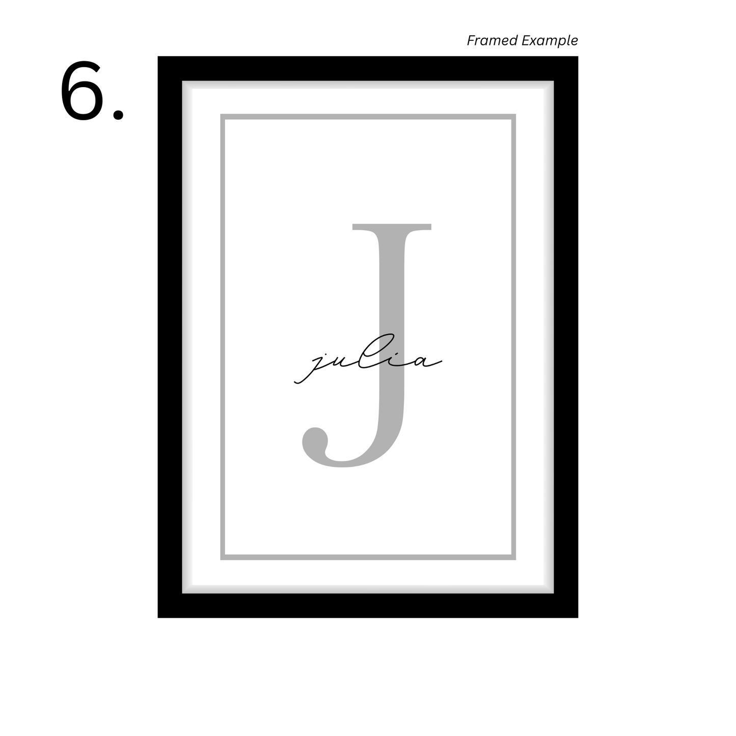 Framed Personalised Family Name & Initials Print - Home Decor (duplicated 4)