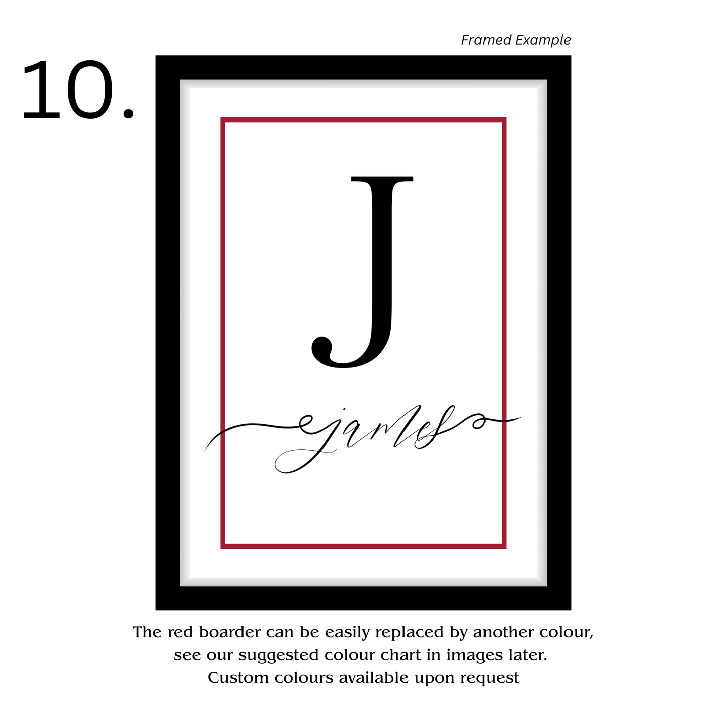 Framed Personalised Family Name & Initials Print - Home Decor (duplicated 4)