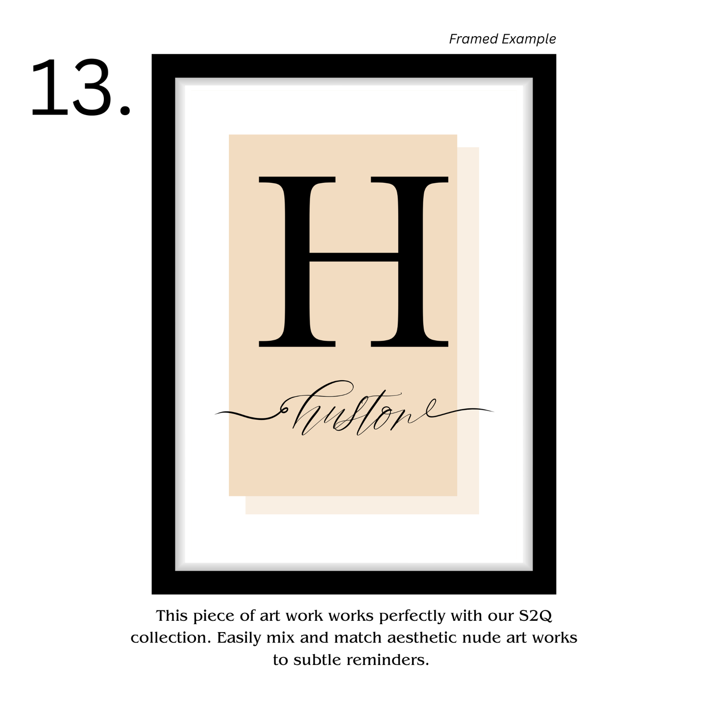 Framed Personalised Family Name & Initials Print - Home Decor (duplicated 4)