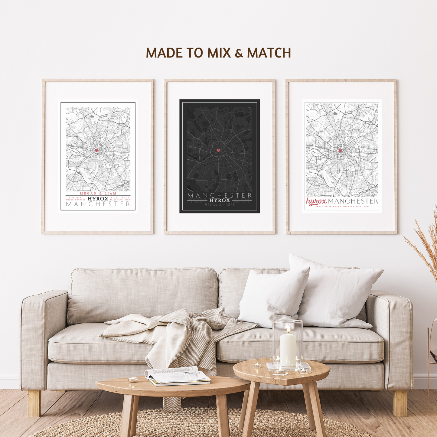 Framed Personalised HYROX Poster