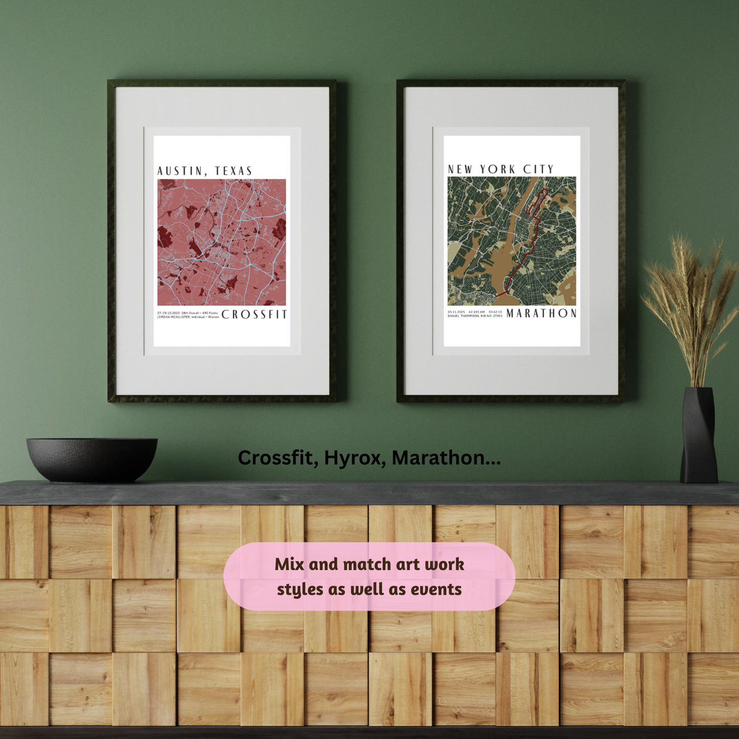 Framed Personalised CrossFit Workout Poster