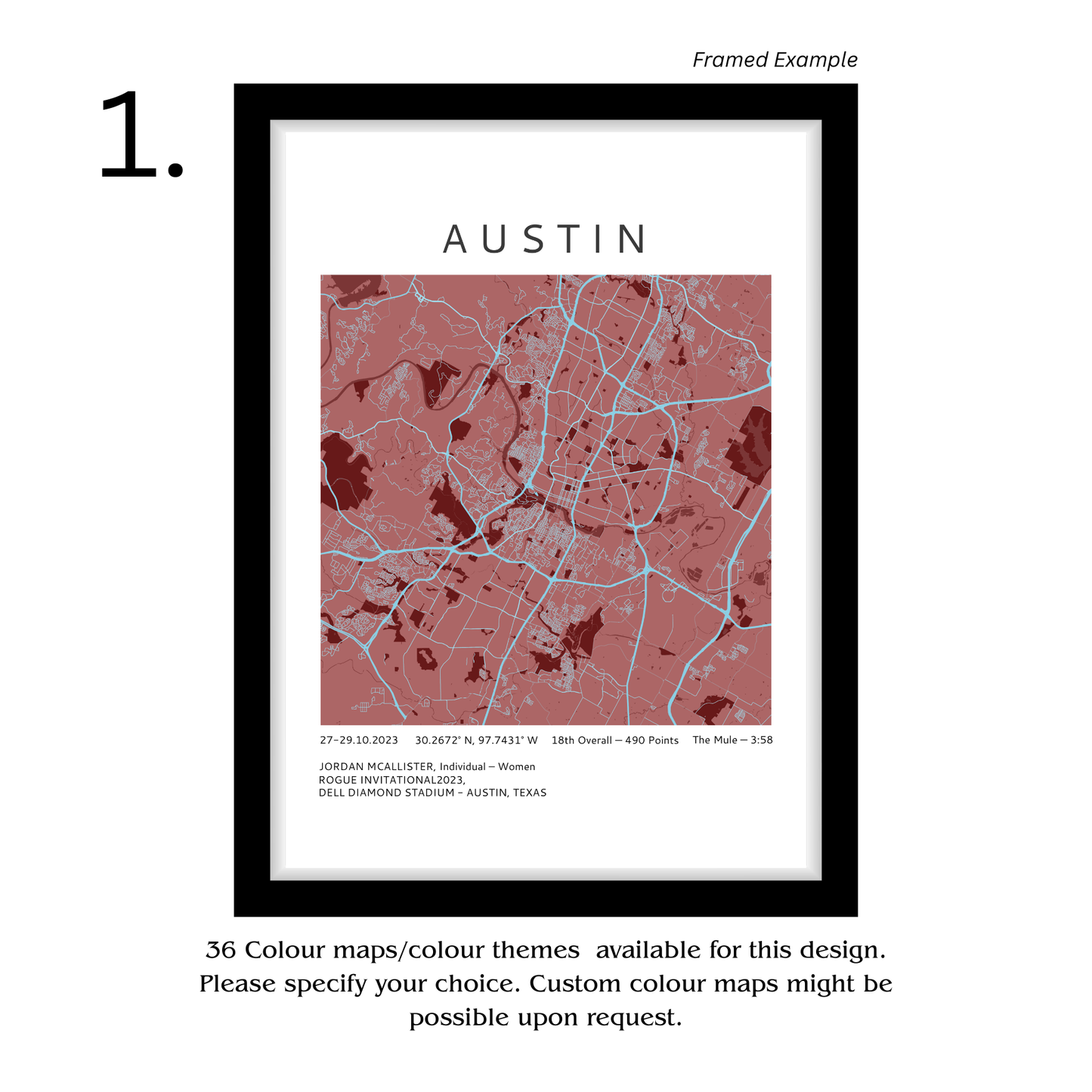 Framed Personalised CrossFit Workout Poster