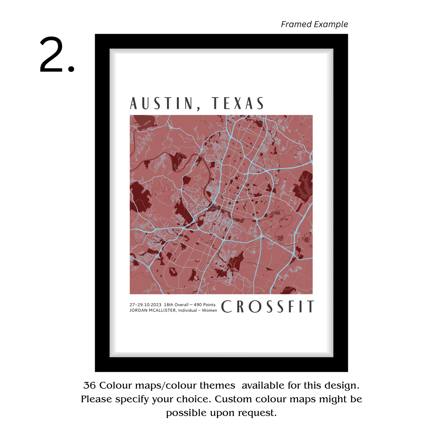Framed Personalised CrossFit Workout Poster