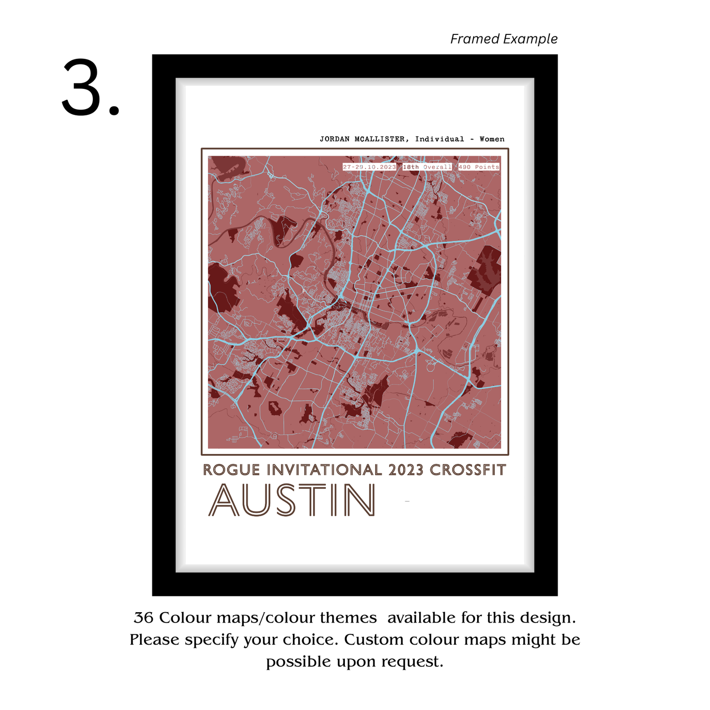 Framed Personalised CrossFit Workout Poster